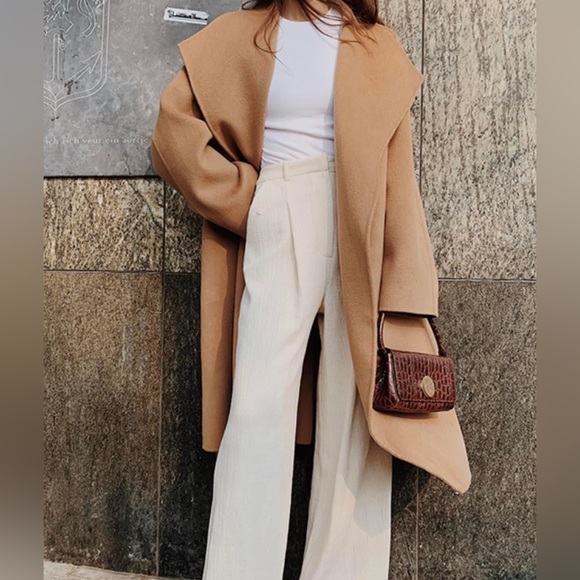 Jackets & Blazers - Sold - THE CURATED wrap coat camel